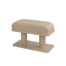 Car Arm Handle Seat Left Hand Elbow Tray Universal Leather Increasing Pad Central Armrest Box(Beige)