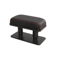 Car Arm Handle Seat Left Hand Elbow Tray Universal Leather Increasing Pad Central Armrest Box(Black+Red Line)