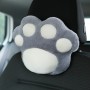 Car Plush Head Pillow Cat Claw Car Neck Pillow Car Female Decorative Supplies, Colour: Gray Headrest