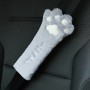 Car Plush Head Pillow Cat Claw Car Neck Pillow Car Female Decorative Supplies, Colour: Gray Shoulder Pad