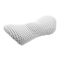 Car Supplies Lumbar Support Memory Foam Car Backrest Lumbar Cushion Seat Cushion Lumbar Pillow, Colour: 4D Grid Light Gray