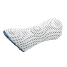 Car Supplies Lumbar Support Memory Foam Car Backrest Lumbar Cushion Seat Cushion Lumbar Pillow, Colour: Blue+Light Gray