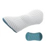 Car Supplies Lumbar Support Memory Foam Car Backrest Lumbar Cushion Seat Cushion Lumbar Pillow, Colour: Blue+Light Gray