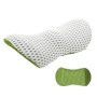 Car Supplies Lumbar Support Memory Foam Car Backrest Lumbar Cushion Seat Cushion Lumbar Pillow, Colour: Green+Light Gray