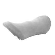 Car Supplies Lumbar Support Memory Foam Car Backrest Lumbar Cushion Seat Cushion Lumbar Pillow, Colour: Crystal Velvet Light Gray