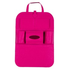 Thicken Felt Cloth Car Seat Storage Bag(Rose Red)