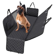 Car Rear Seat Waterproof Bite Resistant Pet Cushion, Color: CZD-A-02 Black(137x147cm)