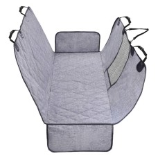 Car Rear Seat Waterproof Bite Resistant Pet Cushion, Color: CZD-004GY-S Small(137x147cm)