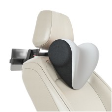 A09 Car Seat Headrest Memory Foam Comfortable Neck Pillow, Style: With Stand  (White)