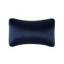 TZ19 Silk Car Head Pillow Car Memory Foam Comfort Lumbar Support(Navy)