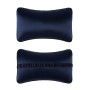 TZ19 Silk Car Head Pillow Car Memory Foam Comfort Lumbar Support(Navy)