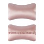 TZ19 Silk Car Head Pillow Car Memory Foam Comfort Lumbar Support(Pink)
