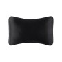 TZ19 Silk Car Head Pillow Car Memory Foam Comfort Lumbar Sulper (Black)
