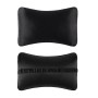 TZ19 Silk Car Head Pillow Car Memory Foam Comfort Lumbar Sulper (Black)
