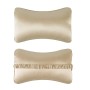 TZ19 Silk Car Head Pillow Car Memory Foam Comfort Lumbar Support(Champagne)