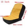 Dustproof Seat Cover For Grass Cutter / Agricultural Vehicle / Forklift / Tractor, Size: 15 Inch (Yellow Black)