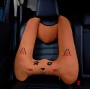 Car Sleeping Pillow Child Neck Pillow Seat Belt Hugging Car Accessories Random Color, Style:Leather Pillow + Headrest