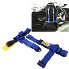 Universal Vehicle Racing  Auto Car Safety Seat Belt Buckle Harness Racing Harness Seat Belt  Car Racing Drift Essential Lightweight Belts(Blue)