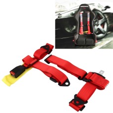 Universal Vehicle Racing  Auto Car Safety Seat Belt Buckle Harness Racing Harness Seat Belt  Car Racing Drift Essential Lightweight Belts(Red)