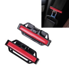 DM-013 2PCS Universal Fit Car Seatbelt Adjuster Clip Belt Strap Clamp Shoulder Neck Comfort Adjustment Child Safety Stopper Buckle(Red)