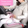 Car Safety Seat Protective Pad with Clip Back Abdominal Belt for Pregnant Woman (Pink)