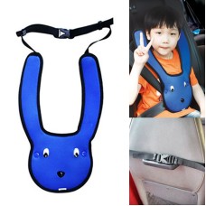 Car Child Rabbit Double Shoulder Seat Belt Adjuster (Blue)