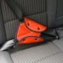 Car Seat Safety Belt Cover Sturdy Adjustable Triangle Safety Seat Belt Pad Clips Child Protection(Orange)