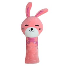 50cm Children Car Belt Cartoon Shoulder Protector Pillow(Pink Rabbit)