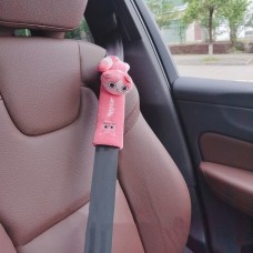 002 Cute Cartoon Thicked Seat Belt Anti-Strangled Protective Cushion, Length: 30.5cm (Pink Cat)