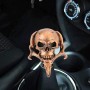 Универсальный автомобиль автомобиль Creative Skull Double Heads Closed Cover Cover Manual Автоматическая ручка переключения передач (бронза)