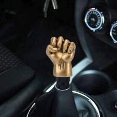 Universal Fist Shape Aluminum Manual or Automatic Gear Shift Knob Compatible with Three Rubber Covers Fit for All Car