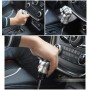 Universal Fist Shape Aluminum Manual or Automatic Gear Shift Knob Compatible with Three Rubber Covers Fit for All Car