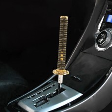 Universal Samurai Shape Manual or Automatic Gear Shift Knob, Length: 31.5cm (Gold)