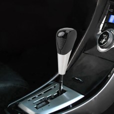 Universal High Carbon Fiber Texture Leather Hole Pattern Car Gear Shift Knob Modified Shifter Lever Knob