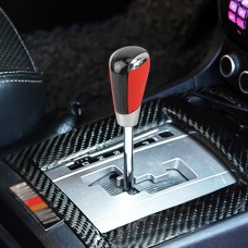 Universal Carbon Fiber Texture Leather Hole Pattern Car Gear Shift Knob Modified Shifter Lever Knob