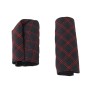 2 PCS Car Hand Brake Cover Shift Knob Gear Stick Cushion Sets Cover Car Accessory Interior Decoration Pad(Red)