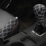2 PCS Car Hand Brake Cover Shift Knob Gear Stick Cushion Sets Cover Car Accessory Interior Decoration Pad(White)