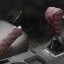 3 PCS Car Hand Brake Cover Shift Knob Gear Stick Cushion Sets Rear View Mirror Sets Cover Car Accessory Interior Decoration Pad(Red)