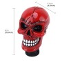 Universal Skull Head Shape ABS Manual or Automatic Gear Shift Knob with Three Rubber Covers Fit for All Car(Red)