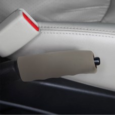 Rubber Car Hand Brake Cover Shift Knob Gear Stick Cushion Cover Car Accessory Interior Decoration Pad(Khaki)
