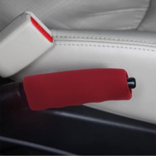 Rubber Car Hand Brake Cover Shift Knob Gear Stick Cushion Cover Car Accessory Interior Decoration Pad(Red)