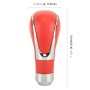 Universal Car PU Leather and Metal Gear Shift Knob Modified Auto Car Transmission Shift Lever Knob(Red)