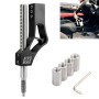 Car Modification Heightening Gear Shifter Extension Rod Adjustable Height Adjuster Lever Shift Lever with Adapters for Honda(Black)