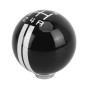 Универсальная форма шарика автомобиля Модифицированная ручка с переключением смолы с 5-ступенчатой ​​ручкой передачи (черный белый)