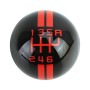 Универсальная форма модифицированной формы шарика автомобиля Модифицированная ручка с переключением смолы с 6-ступенчатой ​​ручкой для переключения передач (черный красный)