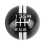 Universal Vehicle Ball Shape Modified Resin Shifter Manual 6-Speed Right-R Gear Shift Knob(Black White)