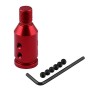 Car Threaded Shifter Gear Shift Knob Adapter 12 x 1.25 (Red)