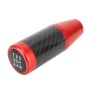 Универсальный автомобильный карбон -волокно с шаблоном шестерни ручка передачи головки (красный)