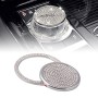 SKC001 Crystal Rhinestone Car Bling Gear Shift Knob Cover Decoration Trim Sticker (Silver)