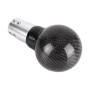 Universal Car Pressable Telescopic Carbon Fiber Gear Head Gear Shift Knob, Length: 9.5cm (Black)